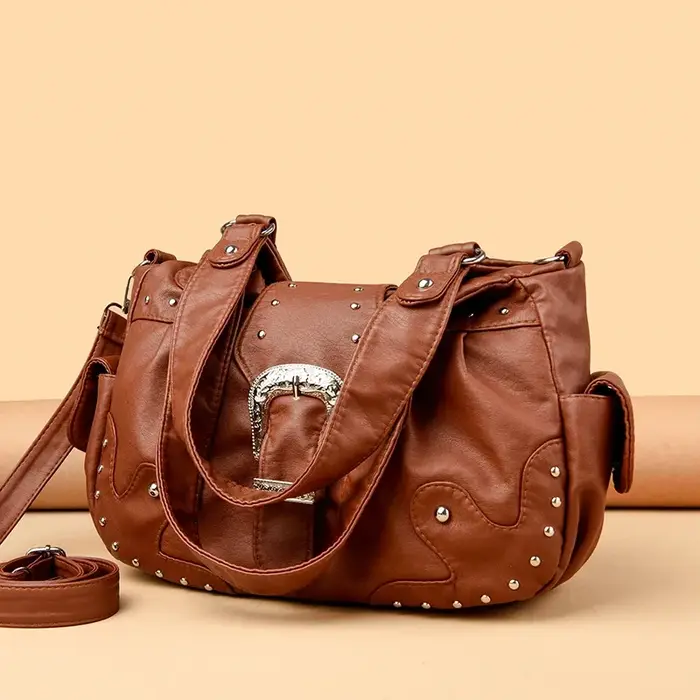 Sac à Main de Luxe en Cuir Souple Vintage pour Femme