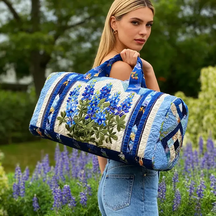 Sac de voyage matelassé imprimé 3D tendance pour femme