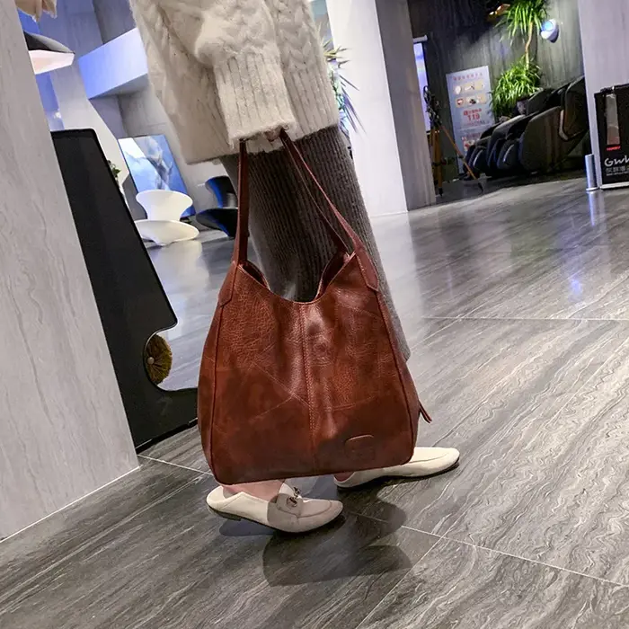 Femmes Vintage sac à bandoulière Designers sacs à main en cuir PU femme luxe poignée supérieure Hobo