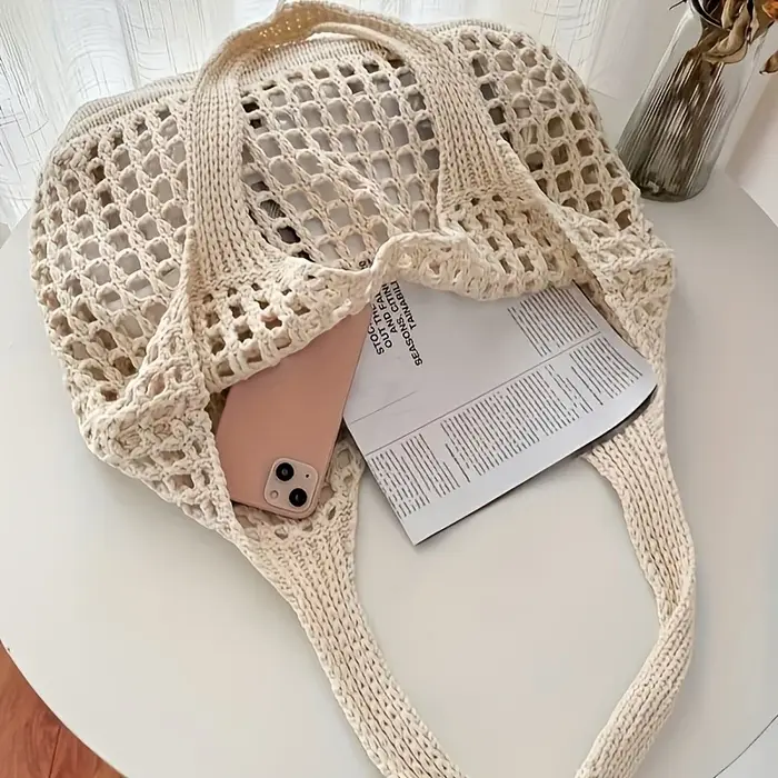 Sac fourre-tout en crochet pour femme
