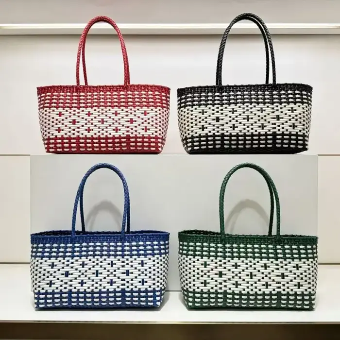 Sac de courses vintage en forme de panier à légumes
