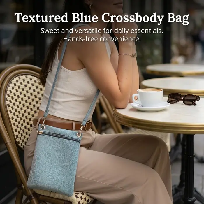 Sac à bandoulière pour femme en texture litchi