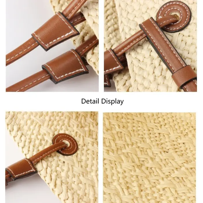 Sac fourre-tout en paille tressée pour femme