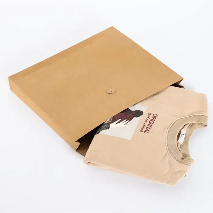 30 pièces sac en papier kraft sac d'archive personnalisé automne et hiver vêtements emballage T-shirt chemise a4 fichier enveloppe travail sac de rangement