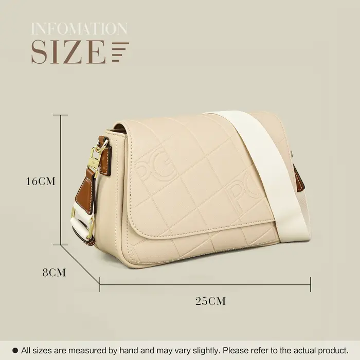 PG PATSY GARIS Nouveau sac à bandoulière classique rétro pour femme en cuir