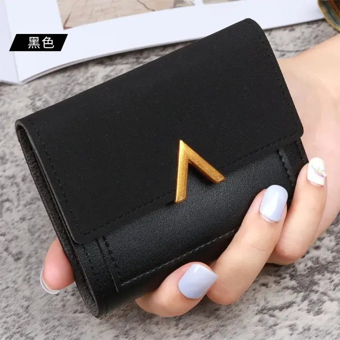 Portefeuille en cuir pour femmes avec fermeture éclair, porte-monnaie Design enveloppe à loquet, por