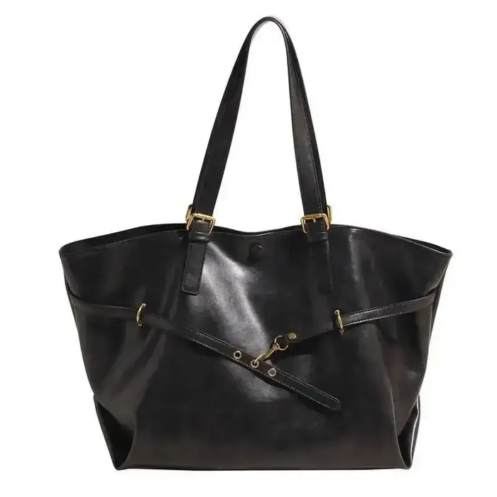 Sac fourre-tout Vintage marron de grande capacité