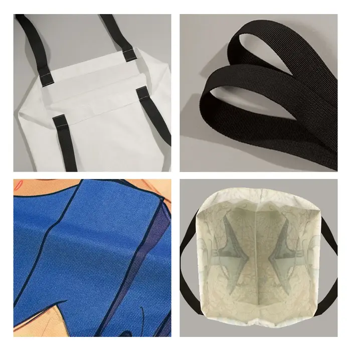 1/2 pièces 2d impression plate sac fourre-tout de chèvre brodé