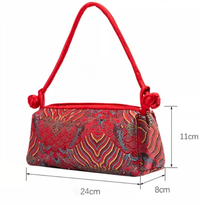 Sac à main brodé argenté pour femme