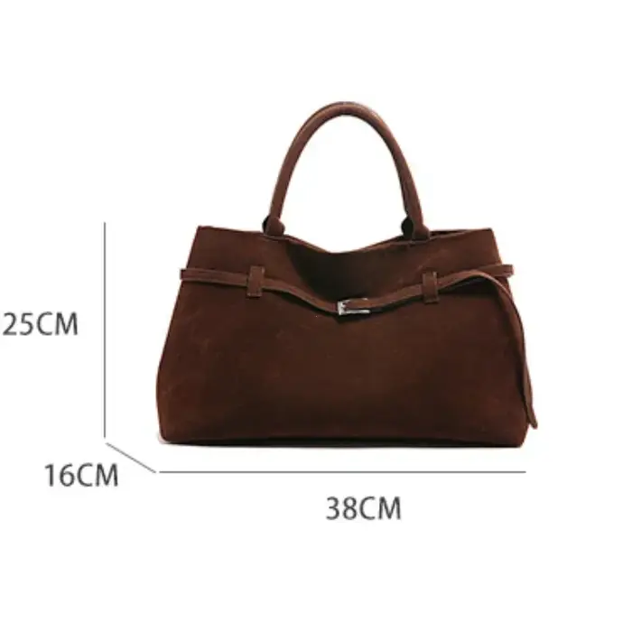 Boucle Design décoratif solide Faux daim sac à main grande capacité moraillon fourre-tout décontracté 2026 offre spéciale sacs pour femmes Bolsas Femininas