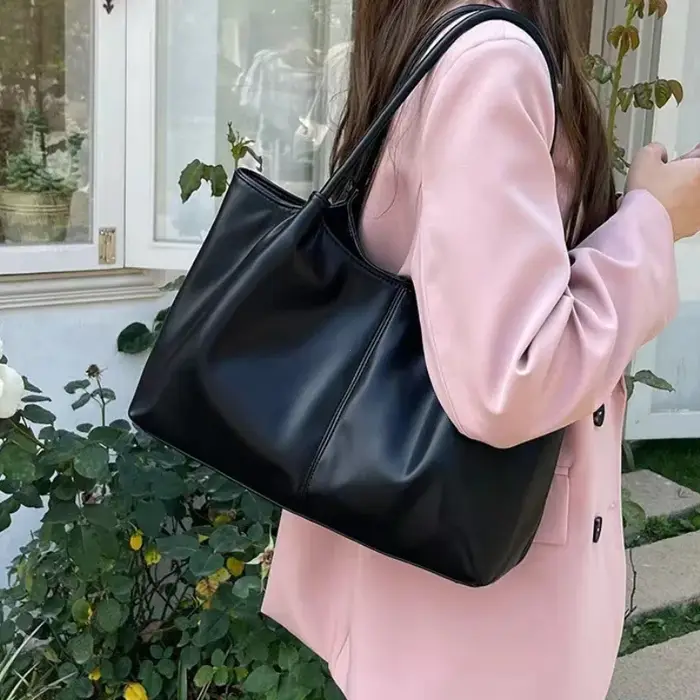 Sac à bandoulière blanc Simple en cuir PU pour femmes