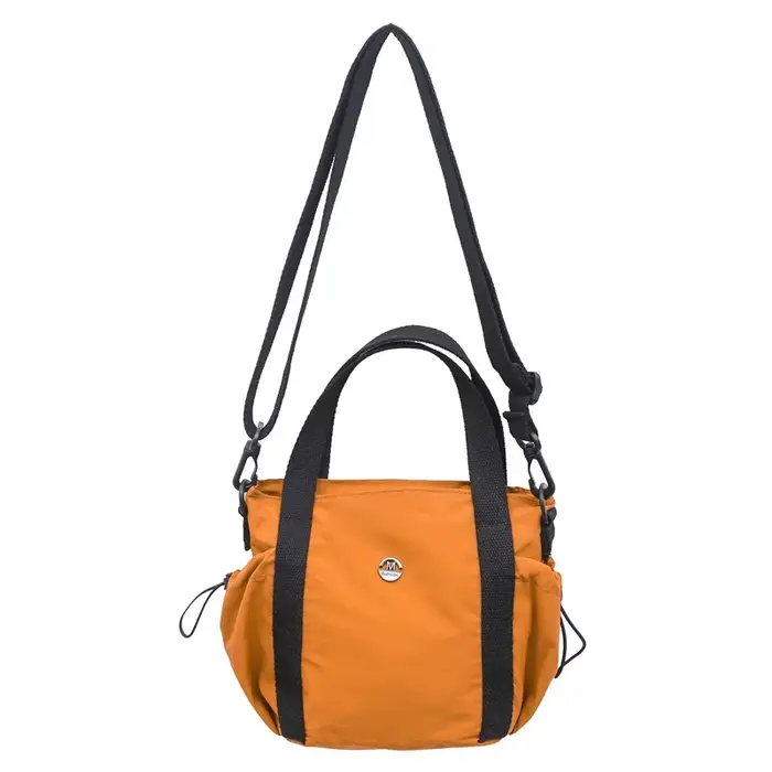Sac seau en nylon couleur unie pour femme, sac bandoulière décontracté, sac à main pour maman, sac à