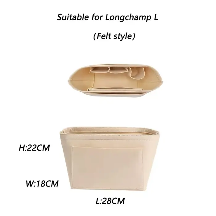 Insert organisateur de sac pour Longchamp, matériau en Nylon, ajustement Super solide, Support de sac à main, doublure de sacs, accessoires