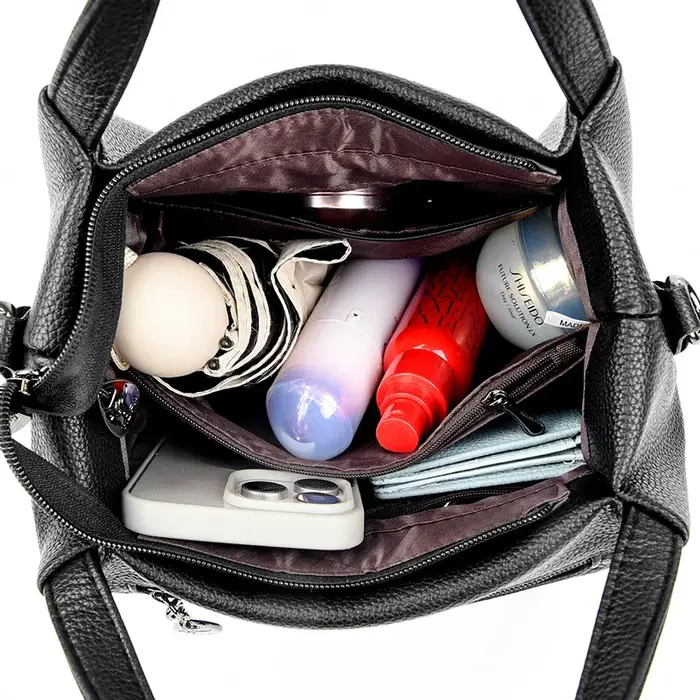 Sacs à Main en cuir PU souple véritable pour femmes