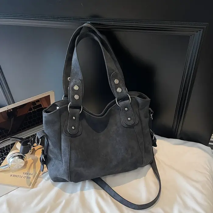 Sacs à main en similicuir suédé de qualité supérieure pour femmes, sacs de luxe décontractés pour le