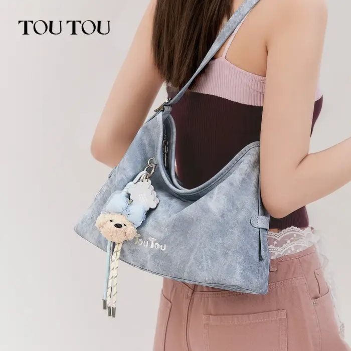 TOUTOU – sacs à bandoulière originaux pour femmes, sac fourre-tout imitant le cuir tanné végétal, sa
