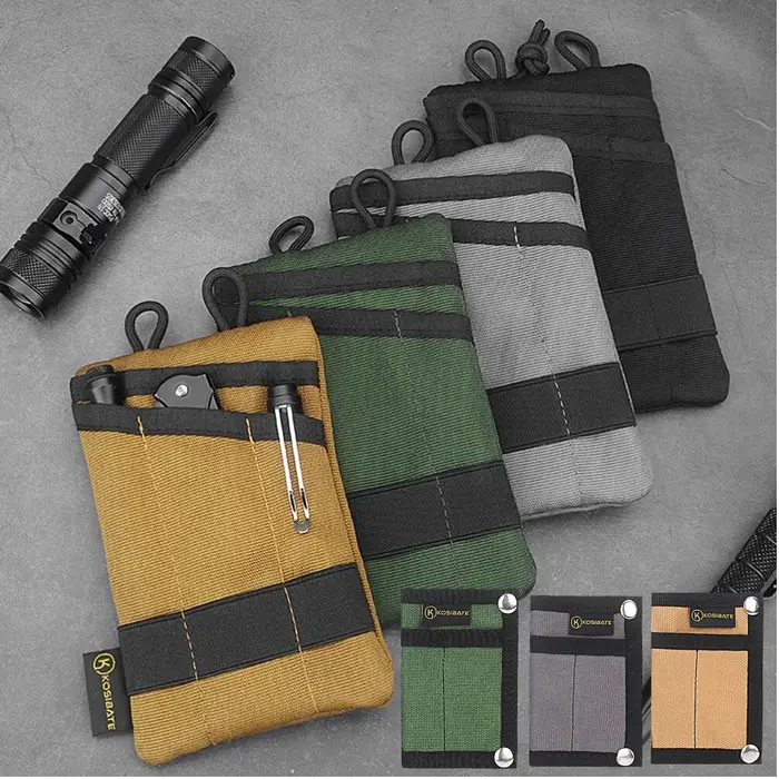 Pochette de rangement de poche compacte multifonctionnelle pour Camping randonnée alpinisme clé de carte EDC sac