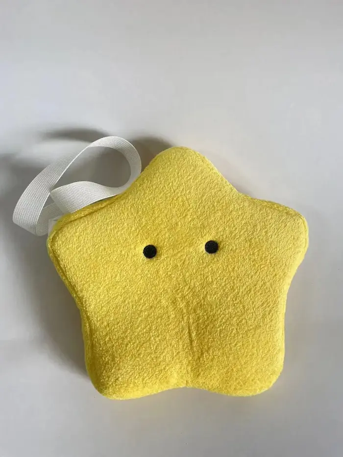 Sac à bandoulière rond en fourrure d'agneau pour fille