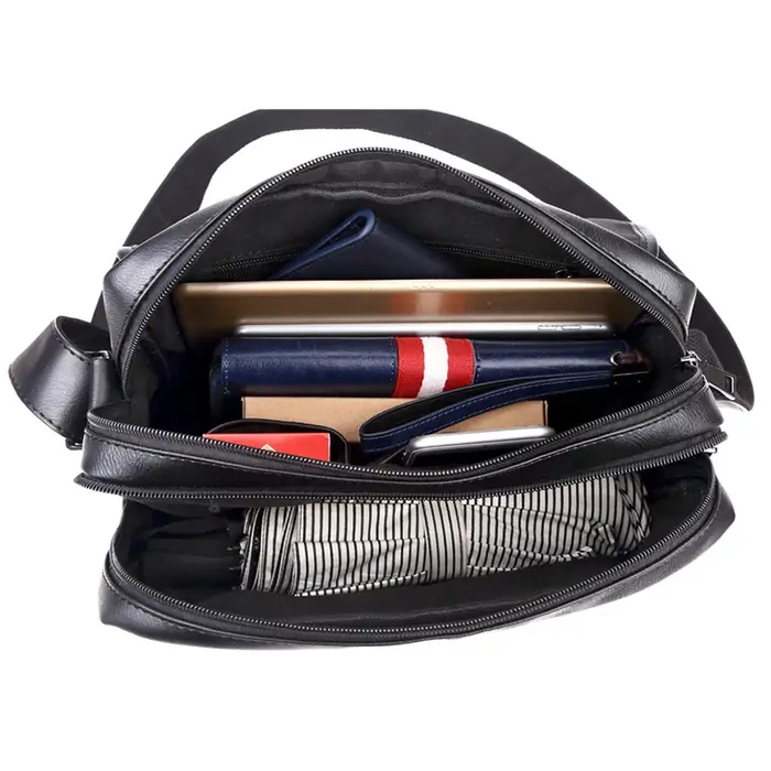 Sac messager en cuir vintage pour hommes