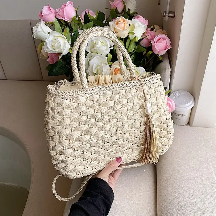 Sac tressé de grande capacité pour célébrités d'internet