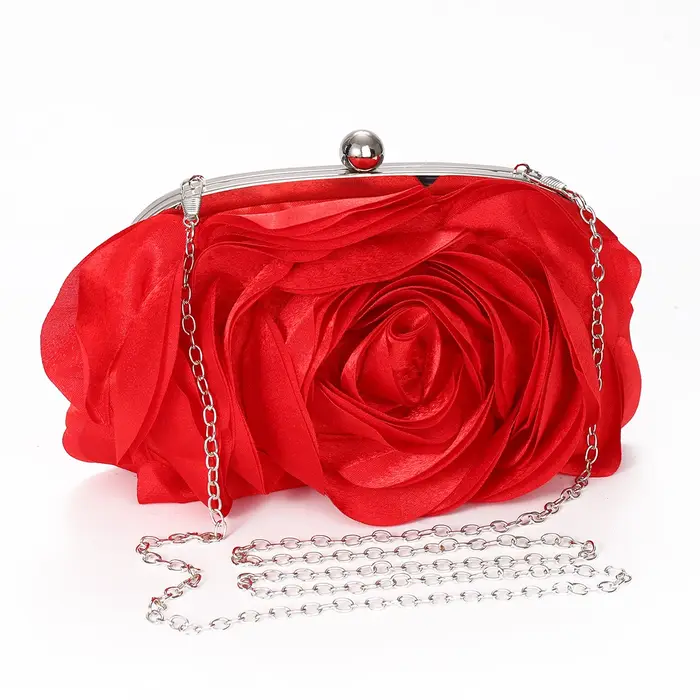 Sac de soirée floral portable pour femme, petit sac à main pour mariée, robe complète, sac à main de