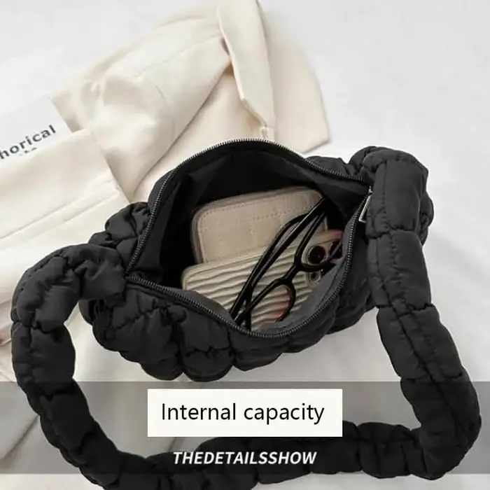Sacs à bandoulière plissés matelassés pour femmes sac rembourré