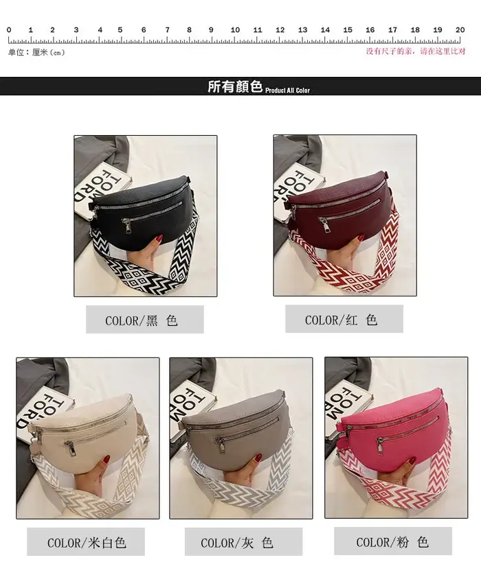 Sac de taille multi-poches pour femmes