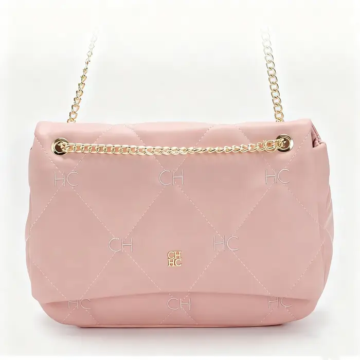 Sac à bandoulière matelassé en cuir PU noir pour femme