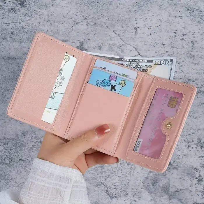 Mini portefeuille en cuir PU