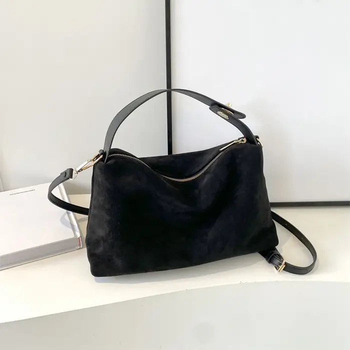 Sac à main hobo en daim pour femme