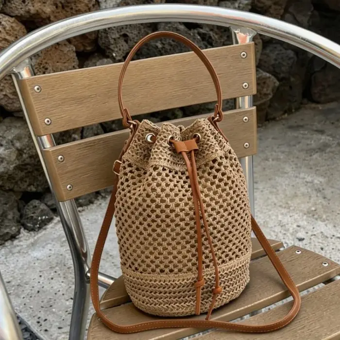 Sac à langer en cuir texturé grande capacité pour femmes