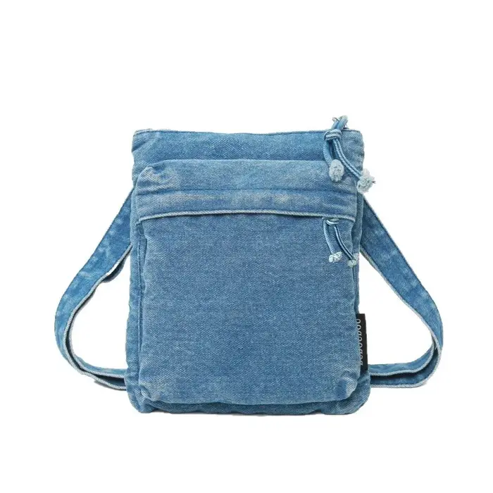 Mini sac à bandoulière en Denim japonais pour femmes, nouveau sac à bandoulière Sauqre de couleur unie, léger et polyvalent pour téléphone portable