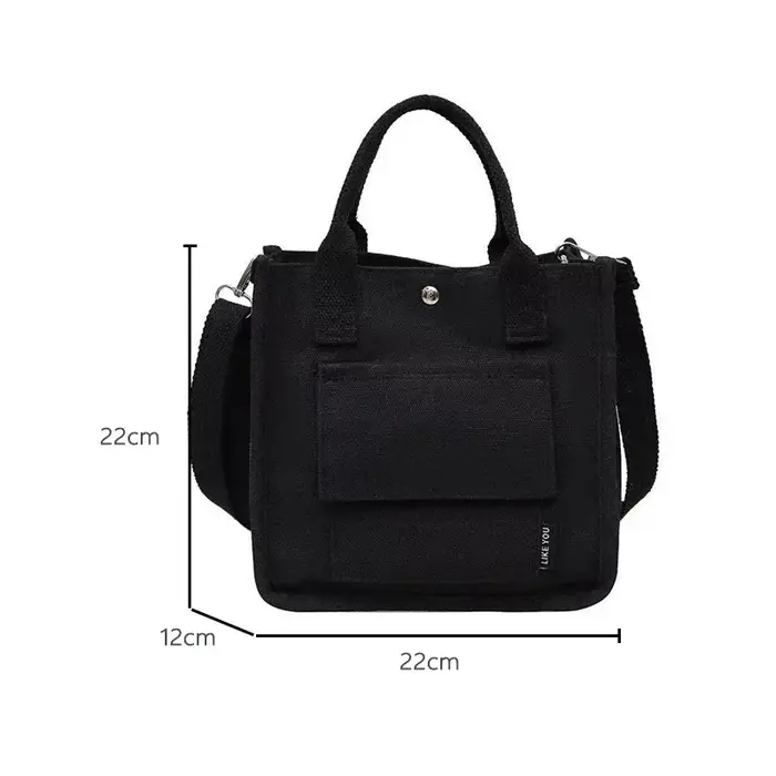 Sac fourre-tout en toile multi-poches