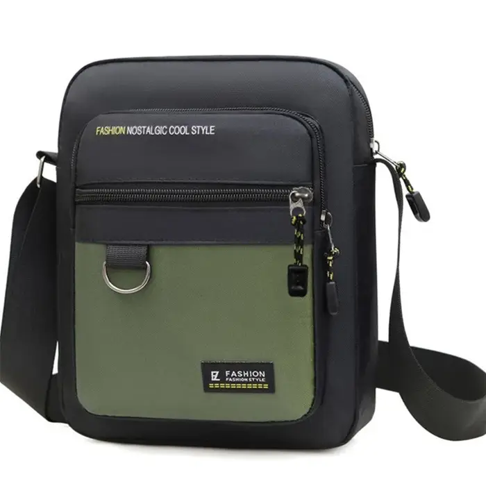 Sac à bandoulière élégant multicolore contrasté