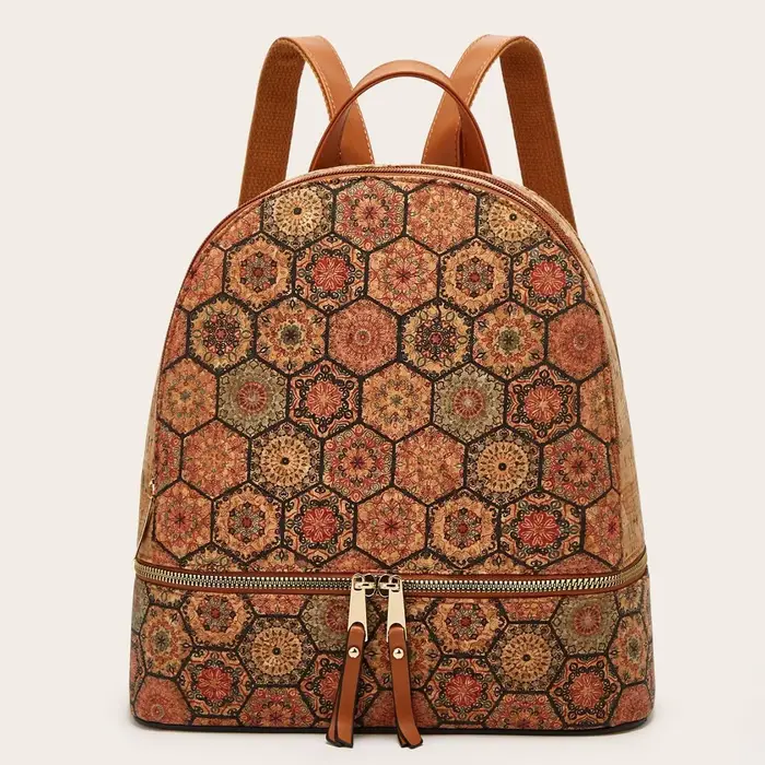 Sac à dos National Femme 2026 Nouveaux Sacs à dos Vintage Femme Sacs Marron Rétro pour Femme Mochila