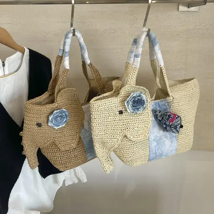 Sac fourre-tout en raphia français
