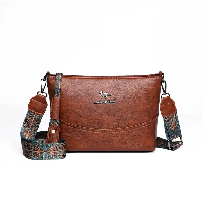 Sac seau rétro en cuir souple pour femme