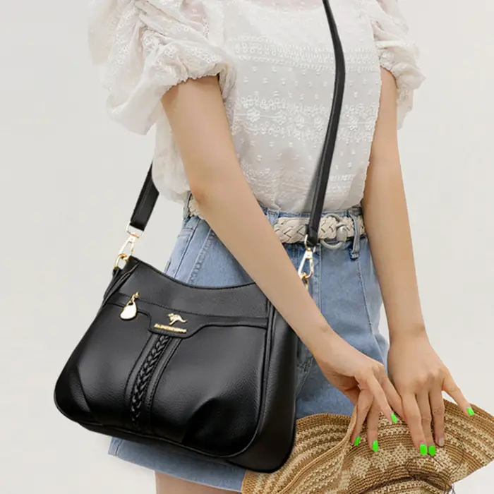 Véritable haute qualité en cuir souple femmes sac à main tendance concepteur femme sac à bandoulière décontracté épaule