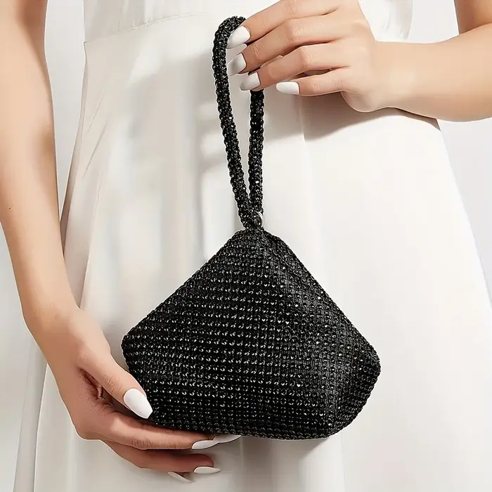 Mini pochette à strass scintillants
