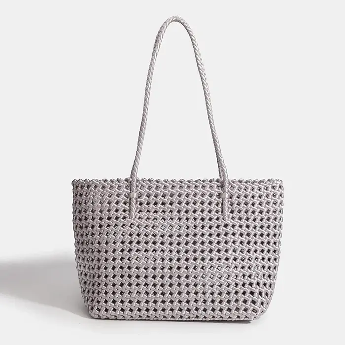 Sac seau en Nylon pour femmes, sac à main à bandoulière tissé, fourre-tout de luxe de styliste, tail
