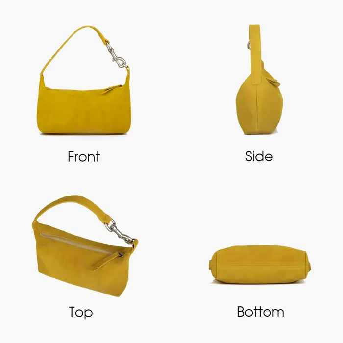 Donna-in – sac à main Hobo en daim naturel pour femmes
