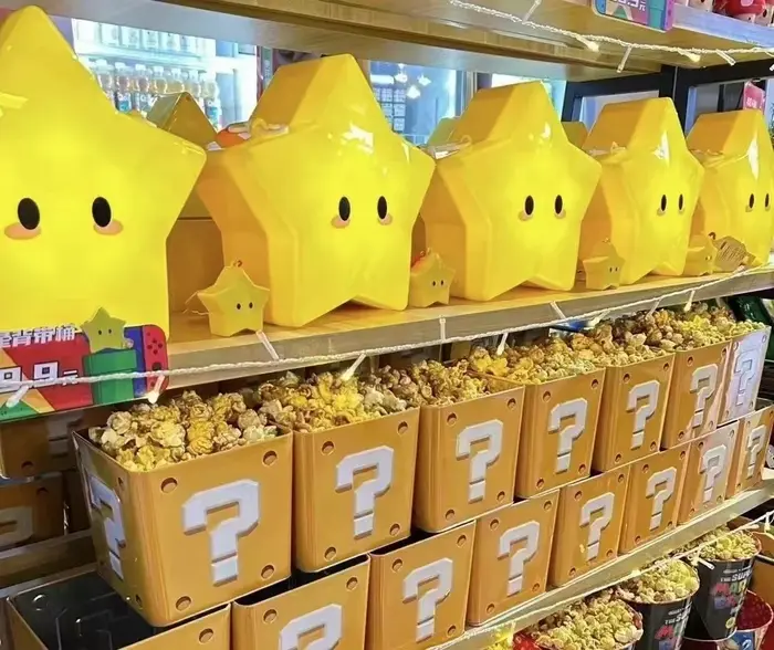 Sac bandoulière lumineux en forme de seau à popcorn