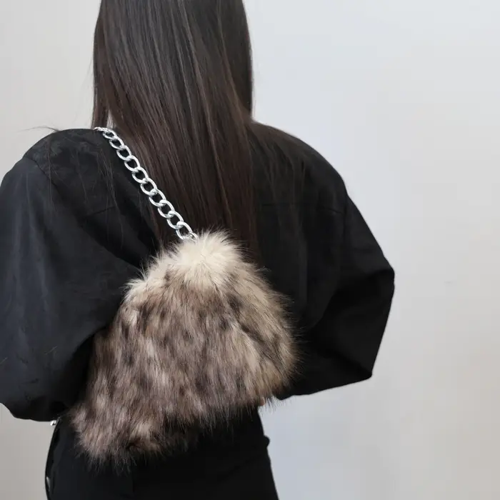 Sac à main de luxe en peluche pour femmes