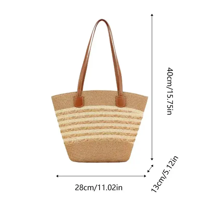 Sac fourre-tout élégant et chic en paille