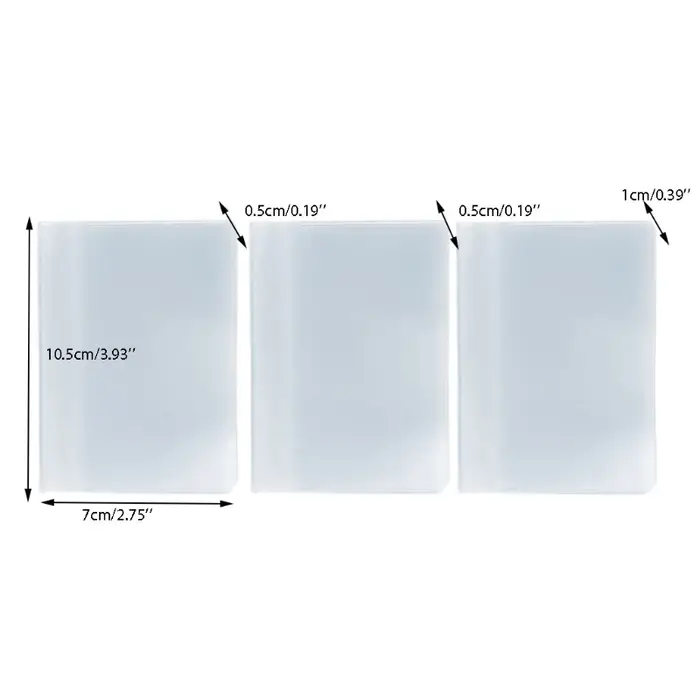 Pochette transparente en plastique PVC pour carte de visite