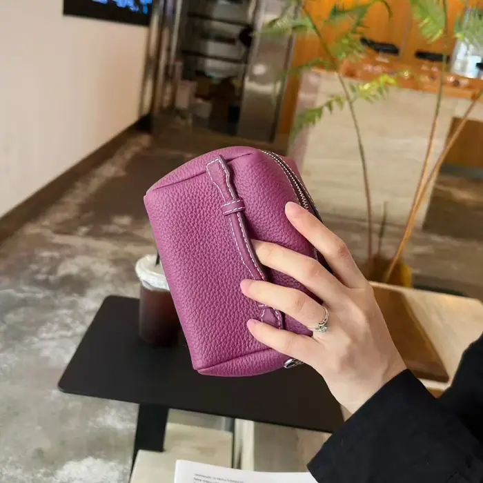 Mini sac à bandoulière en cuir véritable pour femmes