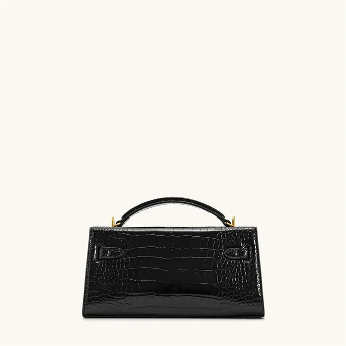 Sac à main de luxe en cuir et tissé avec boucle métallique vintage, poignée courte élégante, sac fou
