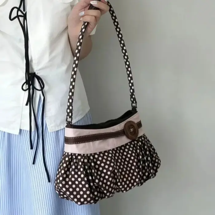 Sacs messagers tendance pour femmes 2026 Nouvelle collection Sac à main vintage à pois