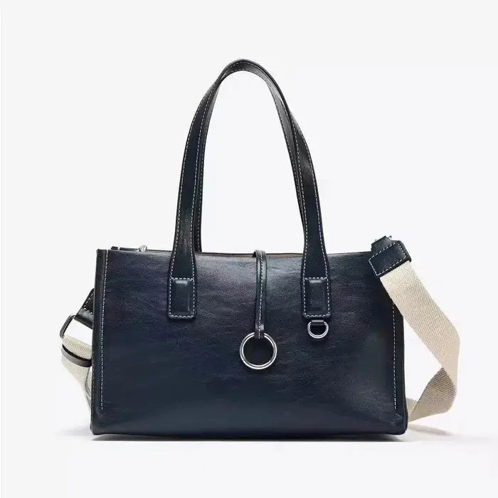 Sac fourre-tout JIAERDI beige à blocs de couleur pour femme