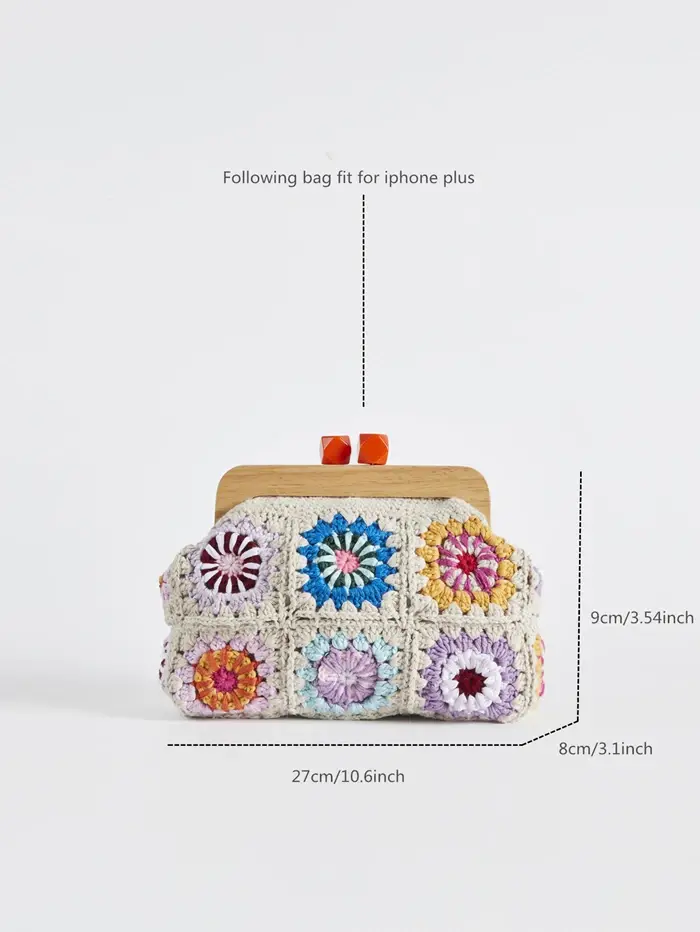 Pochette crochet granny pour femme
